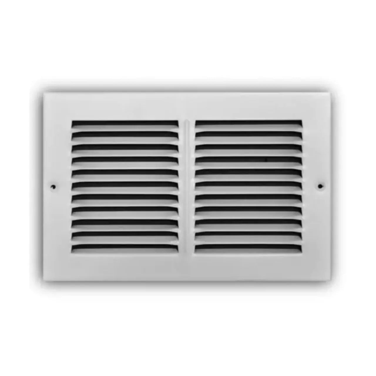 Have this Plastic Floor Register - White delivered to your job site. High-quality plastic. Resin composite. Multi-Angled Blades. Duct opening measurements: 4 in. x 10 in. (height x width). Louvered.